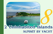 2 Uninhabited Islands by Yacht Sunset